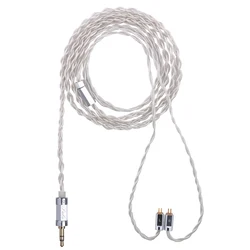 PULA 4-core high-purity copper silver plated IEM HiFi In Ear Monitor Earphone Cables 2.5/3.5/4.4 MM Balanced Plug MMCX 2 pin