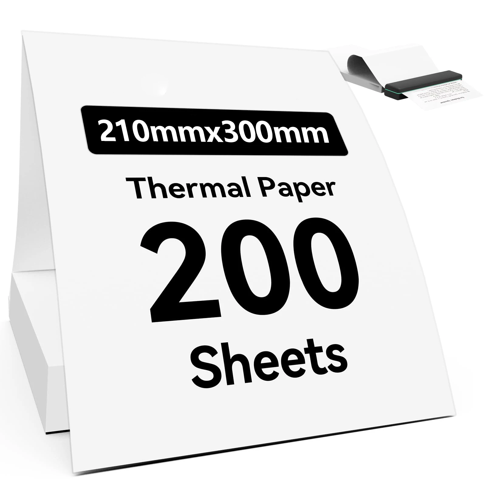 A4 Thermal Paper 210x30mm 60/80/100 Sheets Quick-drying Paper Compatible A4 Mini Thermal Printer For Photo Document Printing