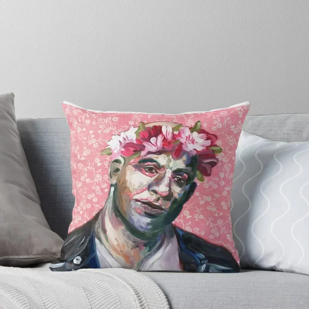 Floral Crown Dom Toretto - I live my life a quarter mile at a time. Throw Pillow christmas decorations 2025 anime girl pillow