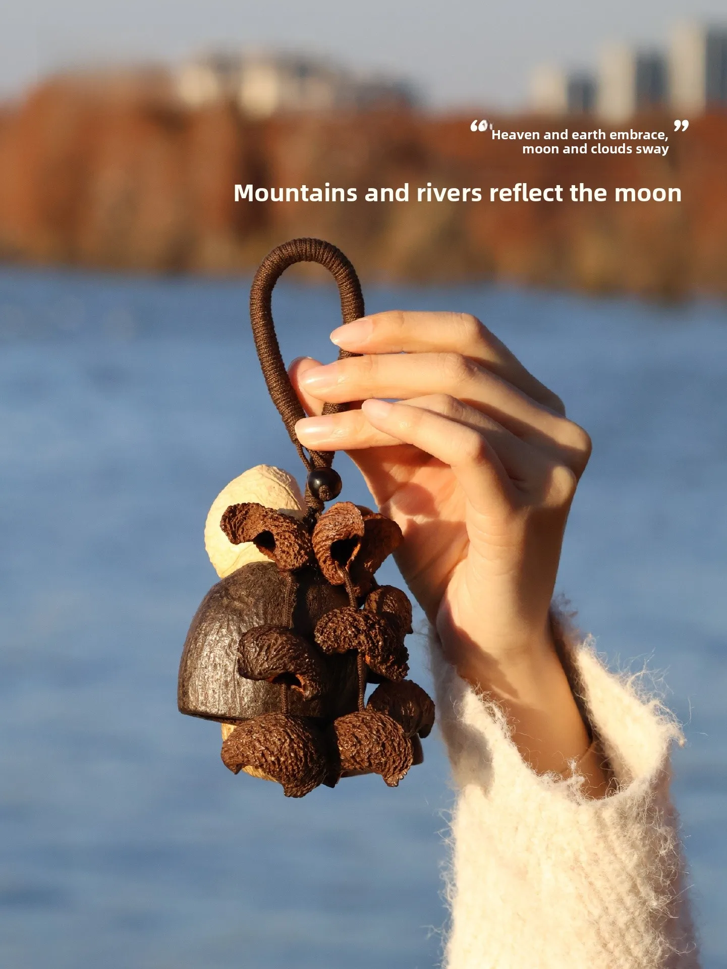 Natural Plant  Handmade Healing Instrument Wind Chime Handmade Craft Gift Simple Modern Style Daily Use Home Decor