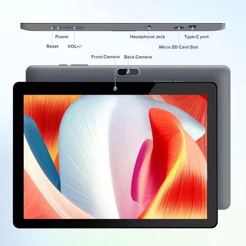 F-X10 10.1 Inch Android 11 Tablet PC Quad-Core 2GB RAM 32GB ROM WiFi IPS HD 1280 X 800 6000mAh Allwinner A133 Tablet