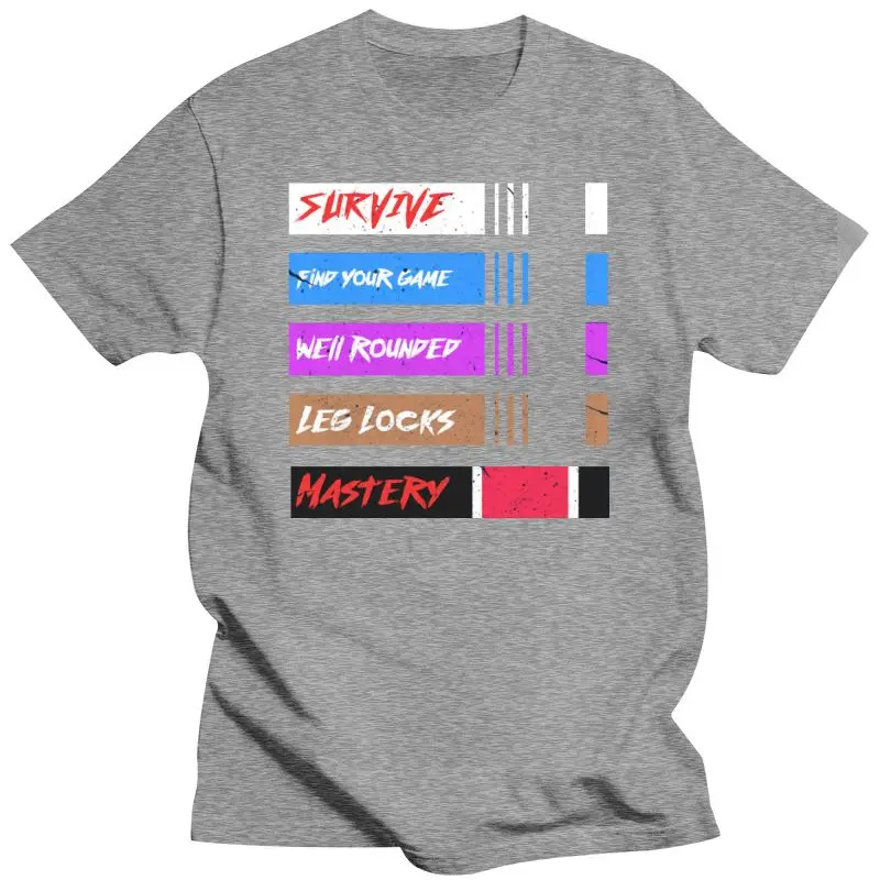 Tops T Shirt Men jiu jitsu belt Comic Inscriptions Short Male Tshirt