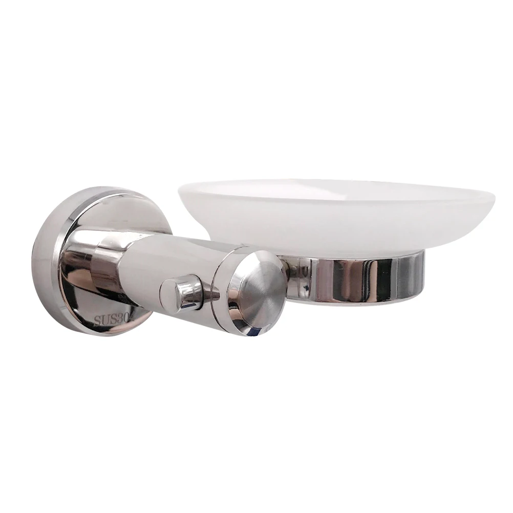 

1 set Wall Mount Soap Holder 304 Stainless Steel Bathroom Kitchen Eco Friendly Modern Design Simple Elegant Soap Tray