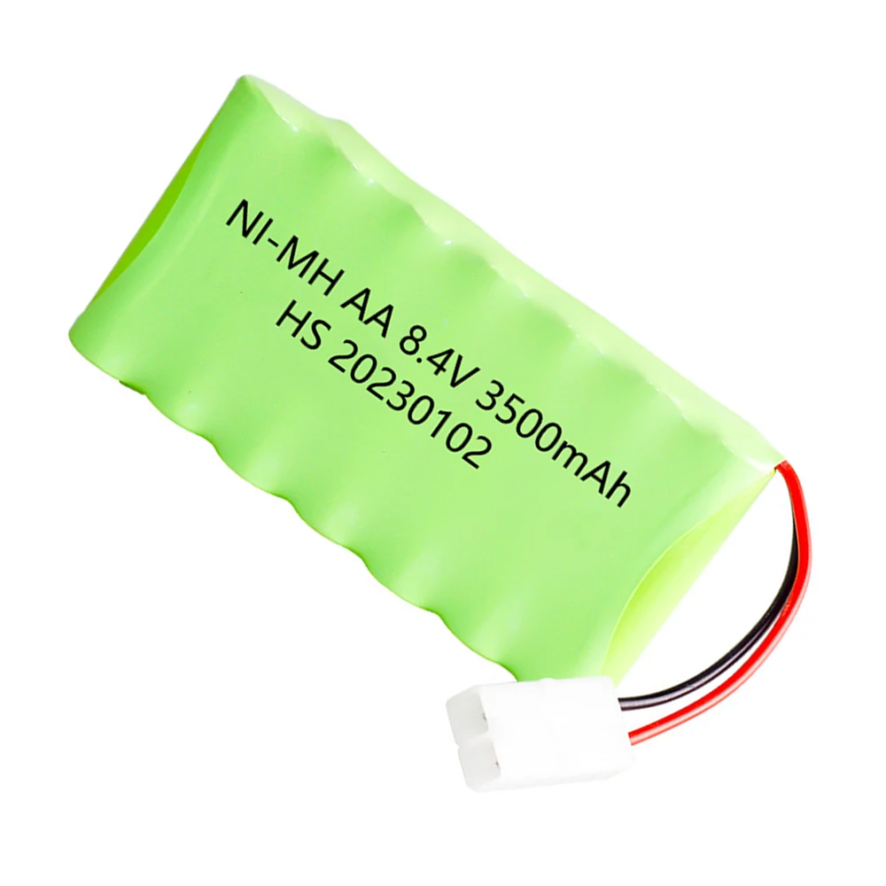 8.4V 3500mah Ni-MH akumulator z ładowarką do samochodzik zdalnie sterowany czołgu Robot armata 8.4v akumulator 3000mah plug tamiya