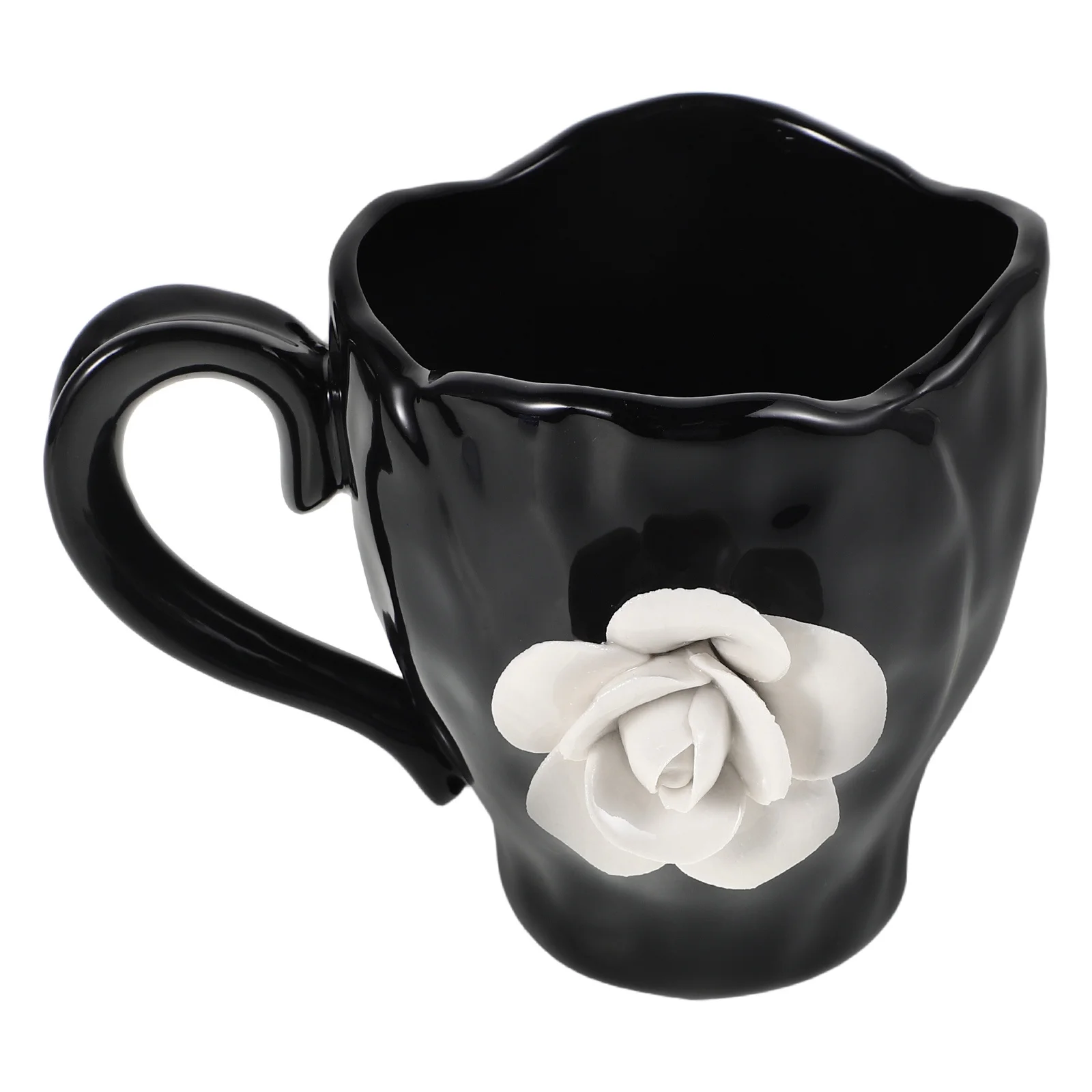

Large Capacity Ceramic Mug Rose Flower Coffee Cup for Tea Vintage Elegant Ceramic Coffee Mugs Cute Flower Mug Tea Mugs