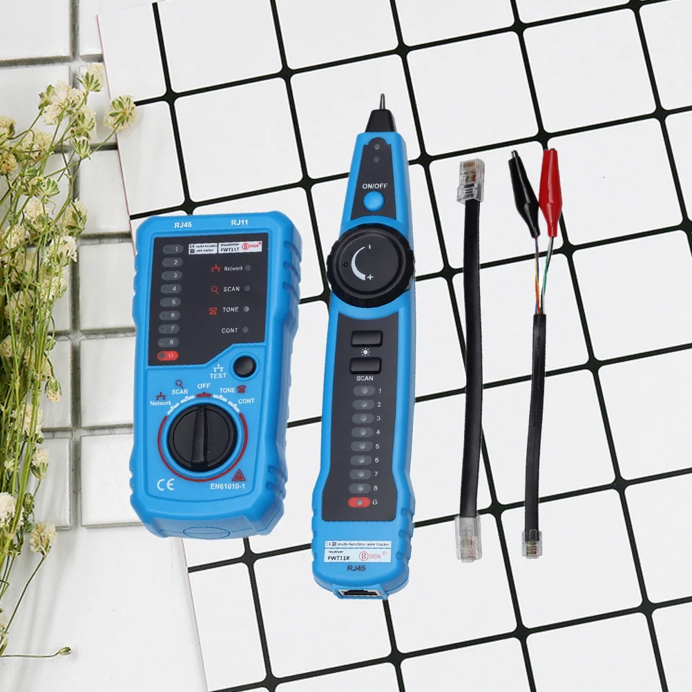 

1Set Network Cable Line Finder Blue Anti-Jamming Tester Identify Telephone Ring Busy Status Track Cable Breaks