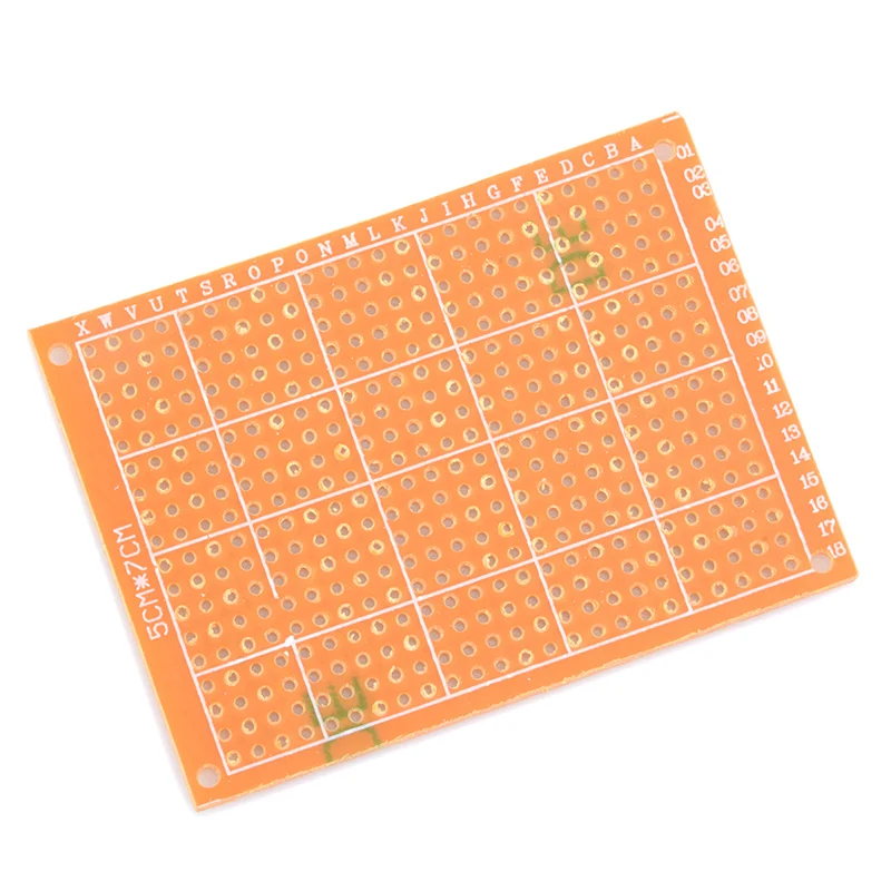 10 peças 5*7 pcb 5x7 pcb 5cm 7cm diy protótipo papel pcb placa universal amarelo