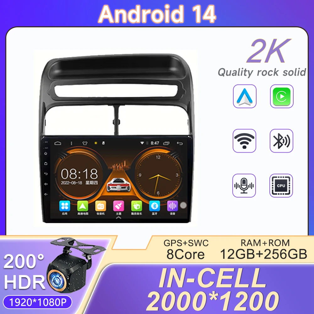 Car Android 14 For Fiat Linea 2006 - 2018 Auto Radio Stereo Head Multimedia  Screen Player Navigation GPS No 2din DVD 5G WIFI BT