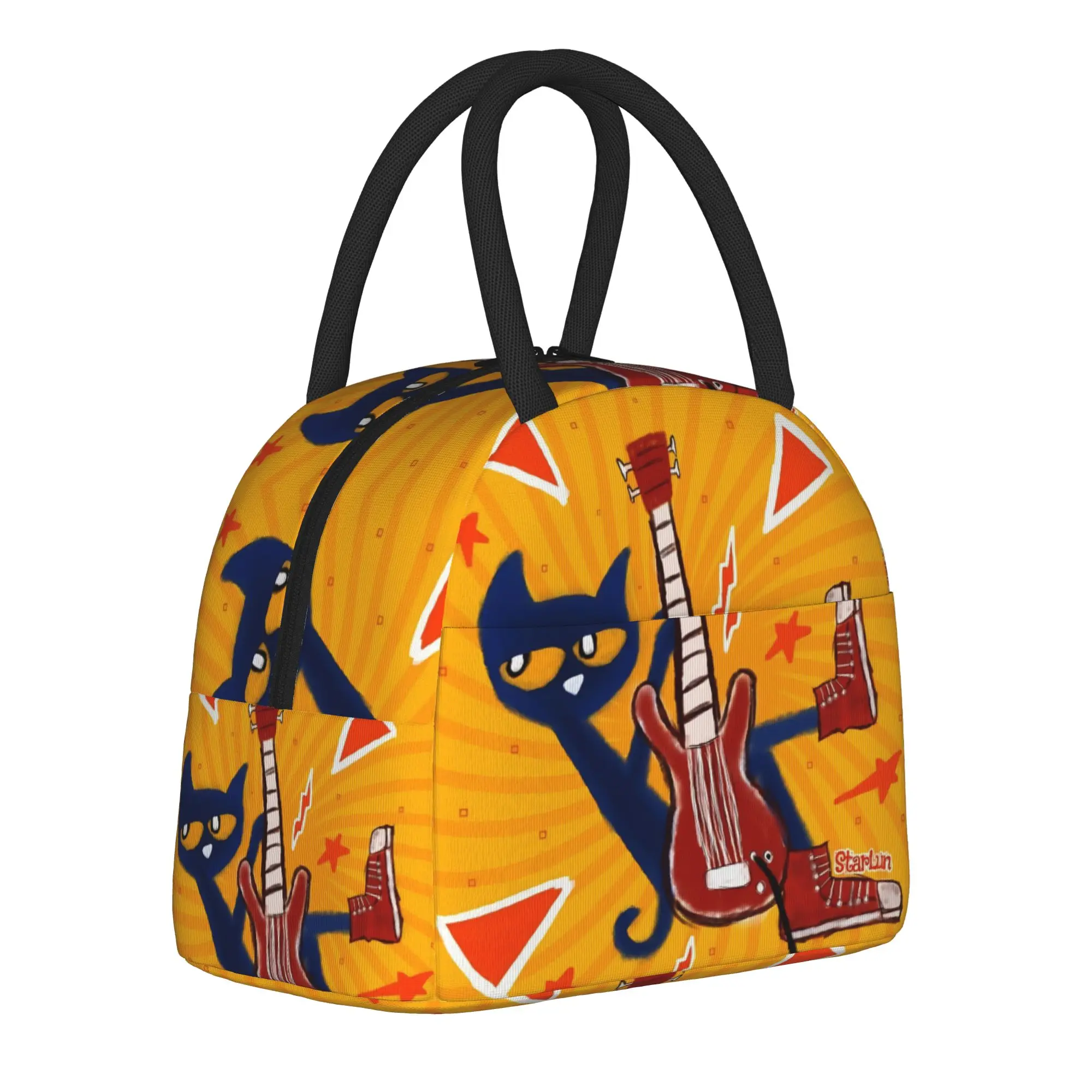 Pete The Cat Insulated Lunch Bag for Men Women  Storage Food Box Reusable Cooler Thermal Lunch Boxes For Travel