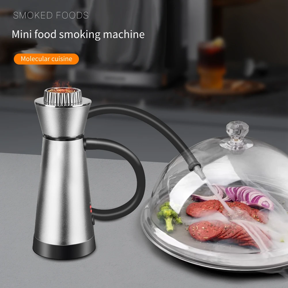 Portable Molecular Smoke Infuser, Smoking Gun, 3 Adjustable Gears, Molecular Cuisine, Fructus, Muxiang, bacon, Red Wine