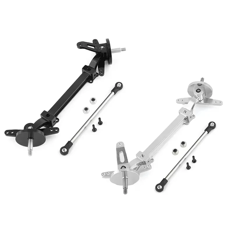 Metal Front Axle Steering Assembly with Linkage Rods for Tamiya 1/14 RC Truck Tractor (No Motor/Servo) Upgrade