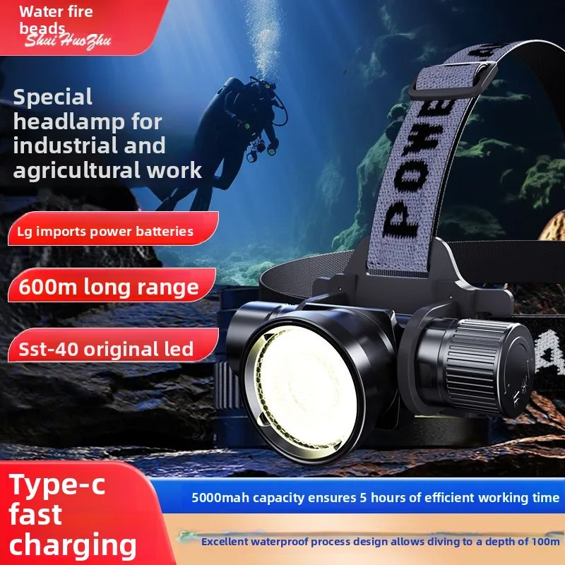 

Автомобильный аварийный светодиодный налобный фонарь, высокая яркость, перезаряжаемая батарея дальнего действия, морозостойкая для рыбалки по бездорожью