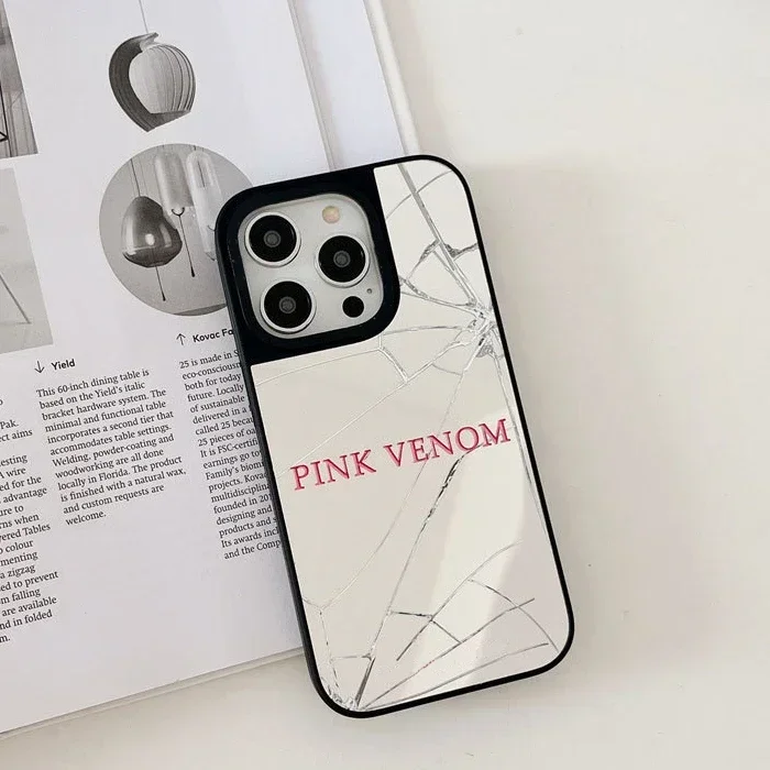 

Broken Mirror Surface Kpop Phone Case Cover for IPhone 14 13 12 11 15 Pro Max Case for IPhone 15 Pro Max