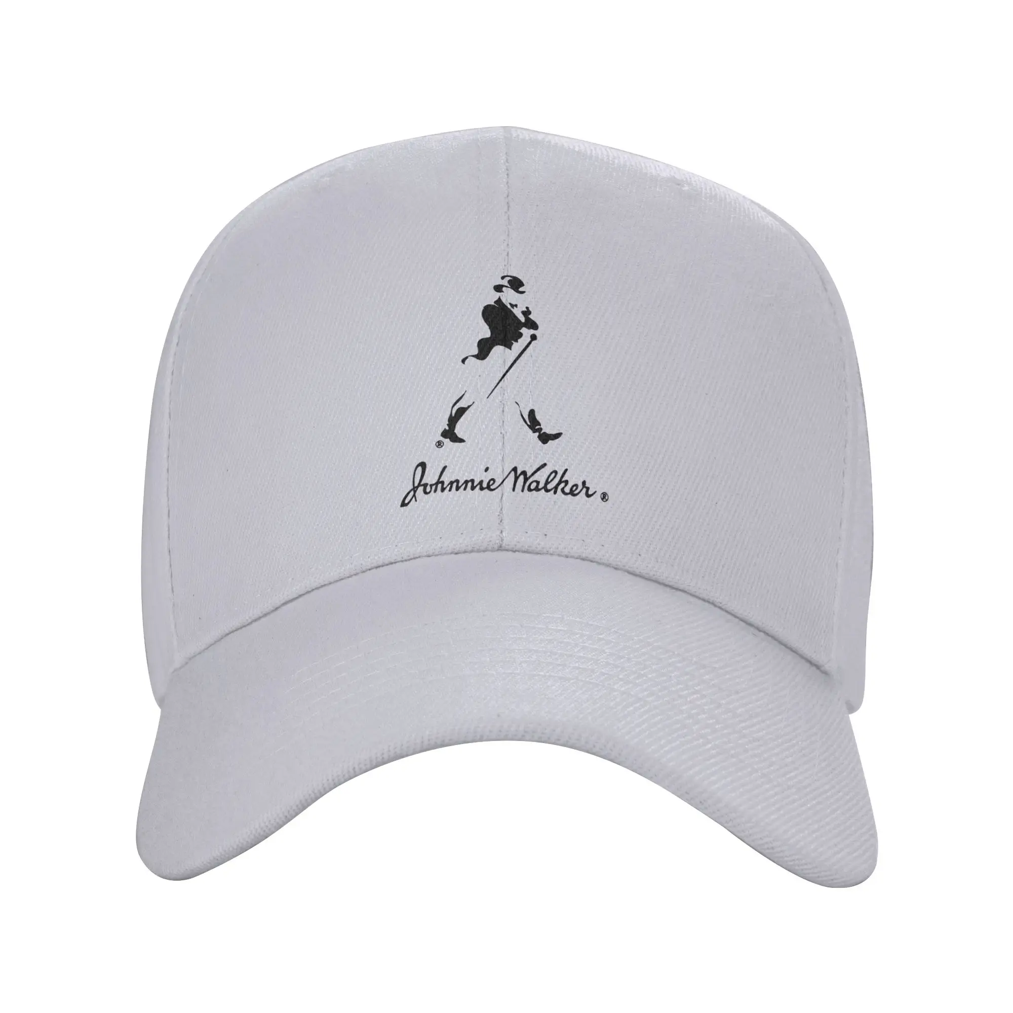 White Johnnie Walker Whisky Trendy Baseball Cap Bar Visit Uv Protection Snapback Cap
