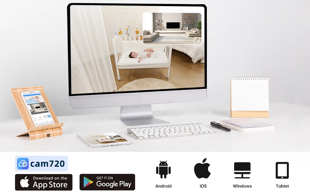 Lenovo 4K WiFi Überwachungskamera 5G Wifi Outdoor Dual Lens PTZ IP Kameras Auto Tracking Audio Video ONVIF Sicherheit CCTV Kamera – Detail 10