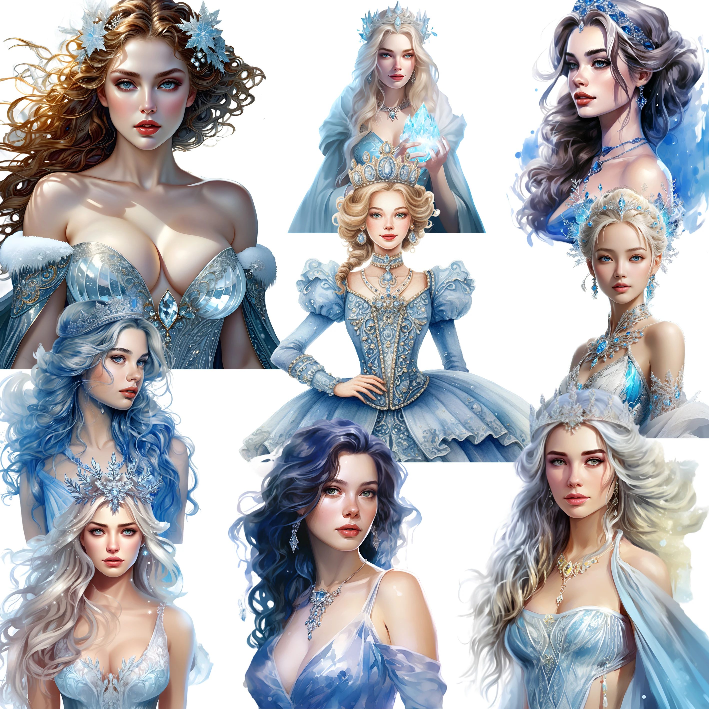 Blue Snow Queen Stickers Crafts And Scrapbooking stickers kids toys book Decorative sticker DIY Stationery