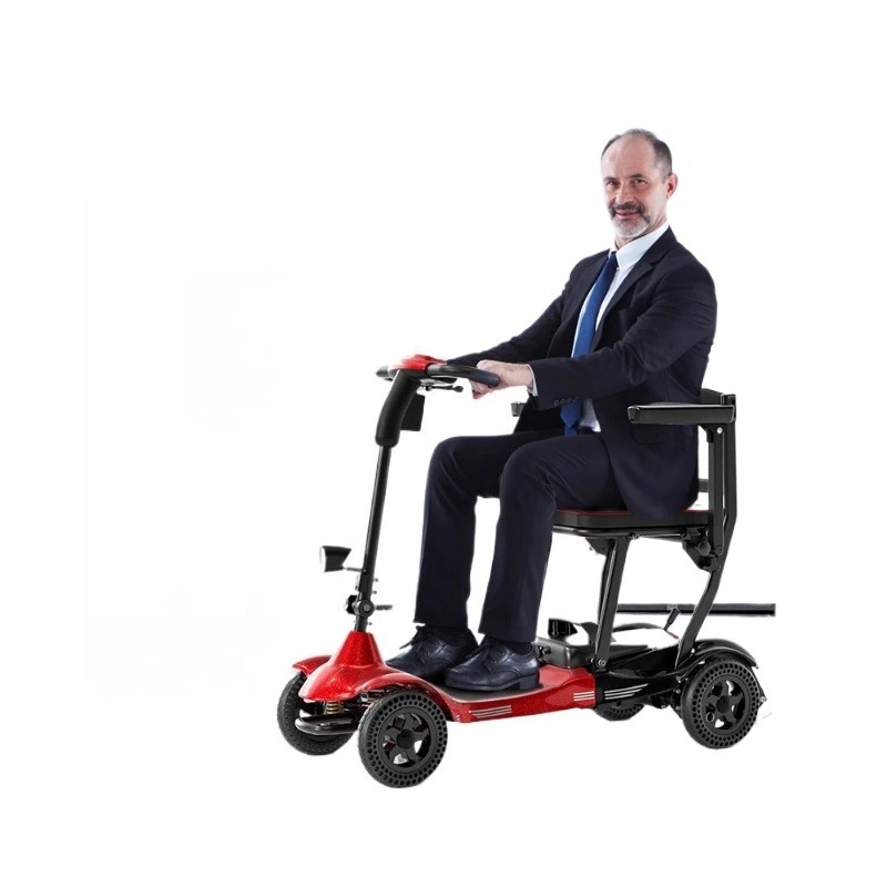 

Ultra-light Electric Vehicle for The Elderly Four-wheel Lightweight Folding Special Power for The Elderly Battery Car Travel