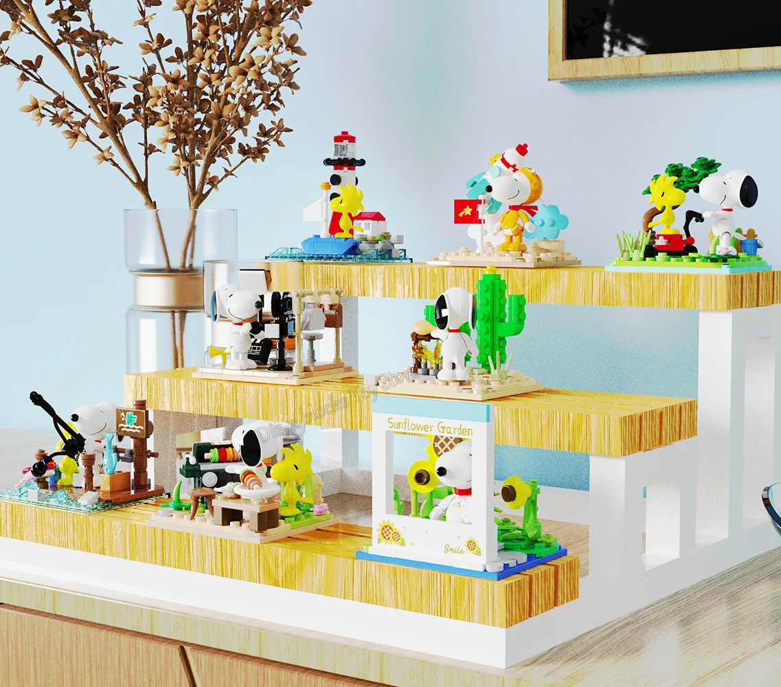 Snoopy Genuine Peanuts Building Blocks Anime Figure Models DIYTable Ornaments Anime Peripherals Toys Kawaii Dolls Toys For Gifts image 5