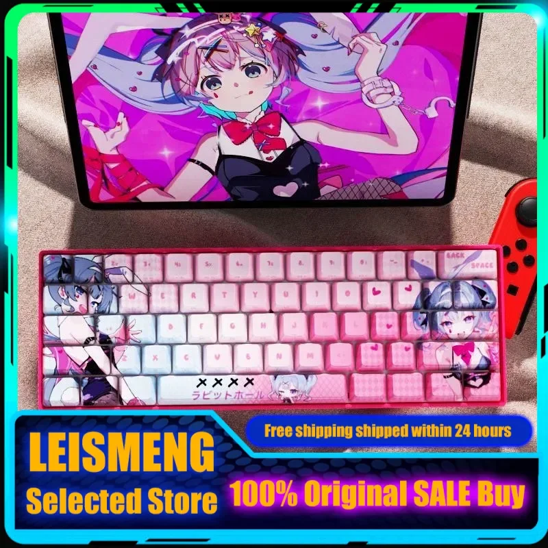 

Anime Keycaps Rabbit Hole Themed Mechanical Keyboard Cherry PBT Custom Cute Keycaps PC Gaming Keyboard Accessories Cartoon Gifts
