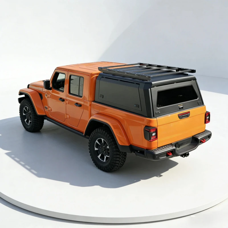 Hardtop Truck Cover 4X4 Aluminum Hard Top Pickup Canopy Waterproof Locking Tailbox Easy Install