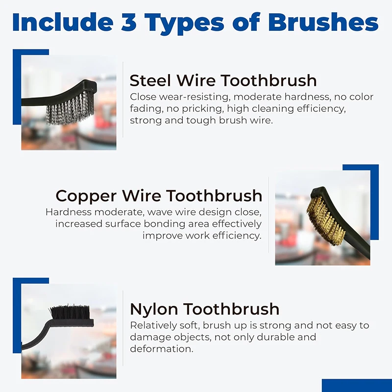 Nylon Stainless Steel Copper Wire Brush for Home Cleaning Machinery Workshops Molds Parts Rust Removal Polishing Hand Tools image 6