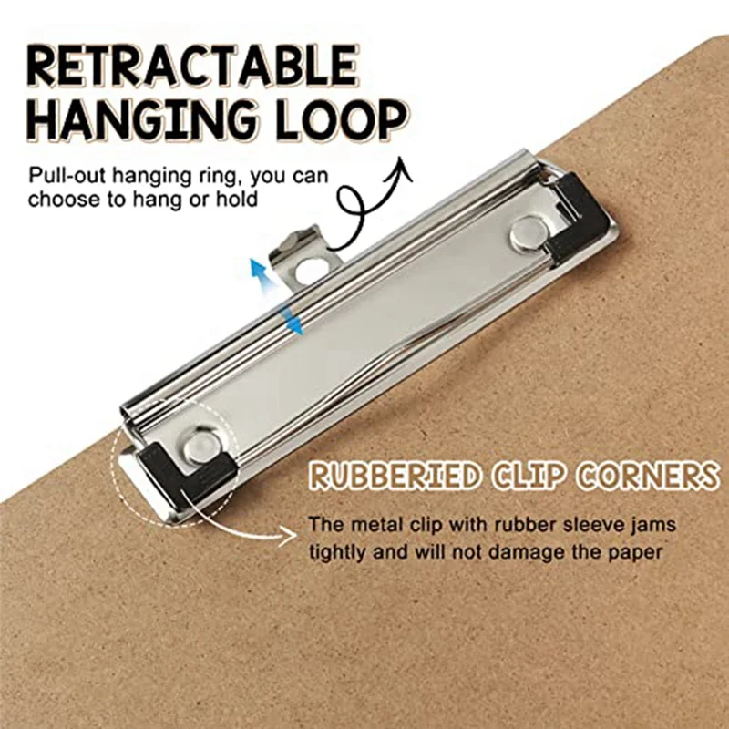 

1 PCS Clipboards Bulk Standard A4 Letter Size (9 X 12.5 Inches) Board With Low Profile Clip For Teachers, Doctors And Nurses
