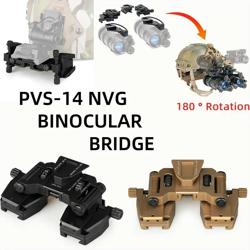 PV-S14 N-VG binocular bridge goggles stent skip rhino mount NV-G arms mount for L4 G24 Mounting Helmet Fast mount