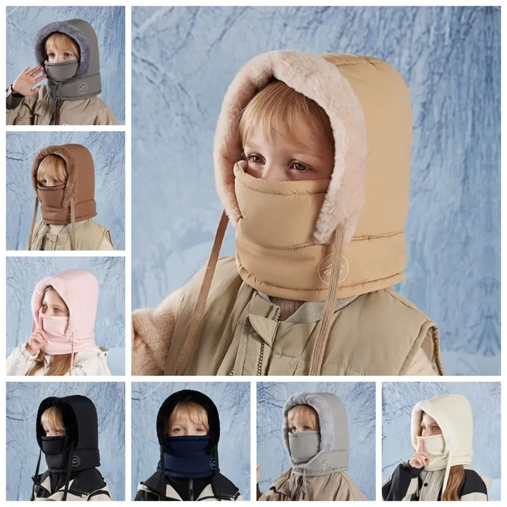 الدفء 3 في 1 الشتاء الدراجات قبعة الصوف بطانة يندبروف وشاح دافئ قناع الوجه سميكة مقاومة البرد لي فنغ قبعة الأولاد