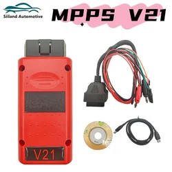 MPPS V21 Unlocked Infinite Reset High Quality Version Full Chip with Breakout Tricore Cable OBD2 ECU Chip Tuning Scanner Tool