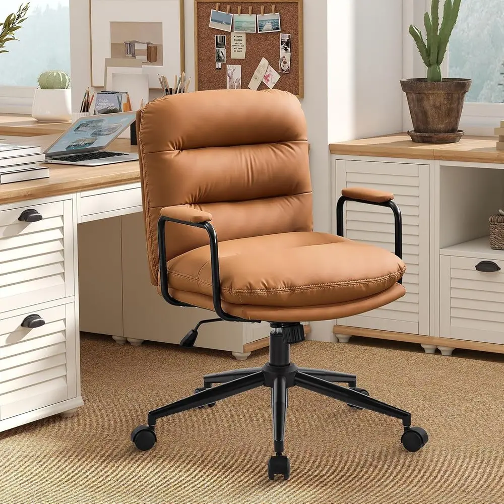 Ergonomic Oice Chair, Home Oice Desk Chair with Lumbar Support, Adjustable Height 360° Swivel Computer Task Chair, Removable Arm