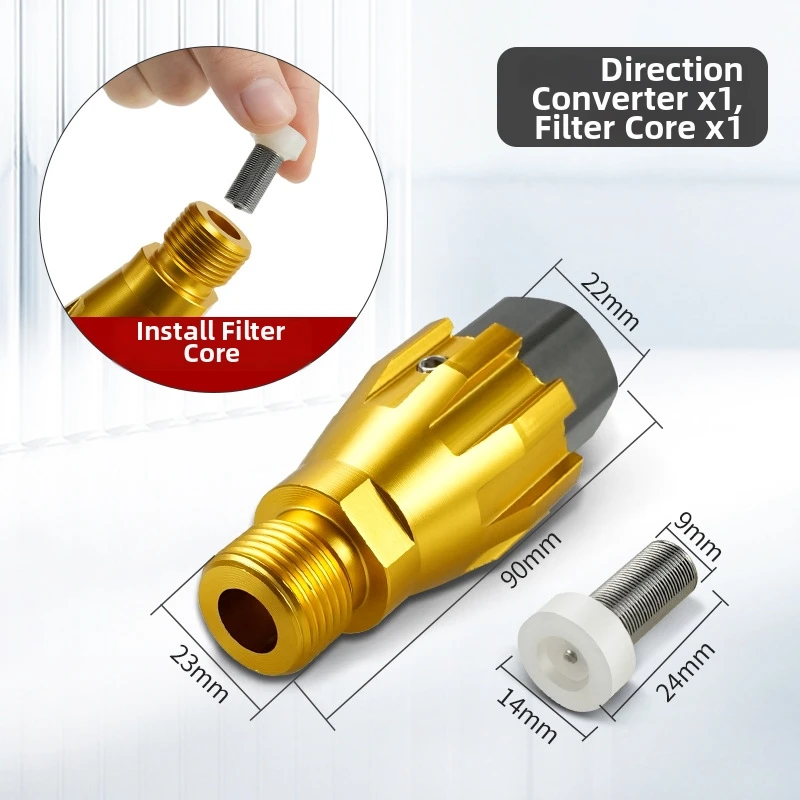 360 Degree Rotating Spray Filter Direction Regulator With Extension Pole For Paint Sprayer Gun= Air Compressor Accessories Alloy