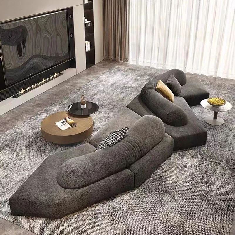 Modern Modular Sofa Living Room Luxury Technology Flannel Sofa Set Furniture