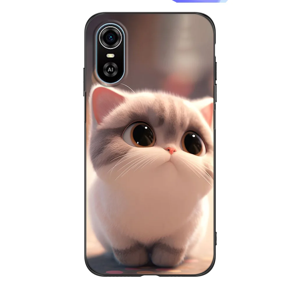 Case For ZTE Blade A31 PLUS Back Phone Cover Protective Soft Silicone Black Tpu cute lovely animals