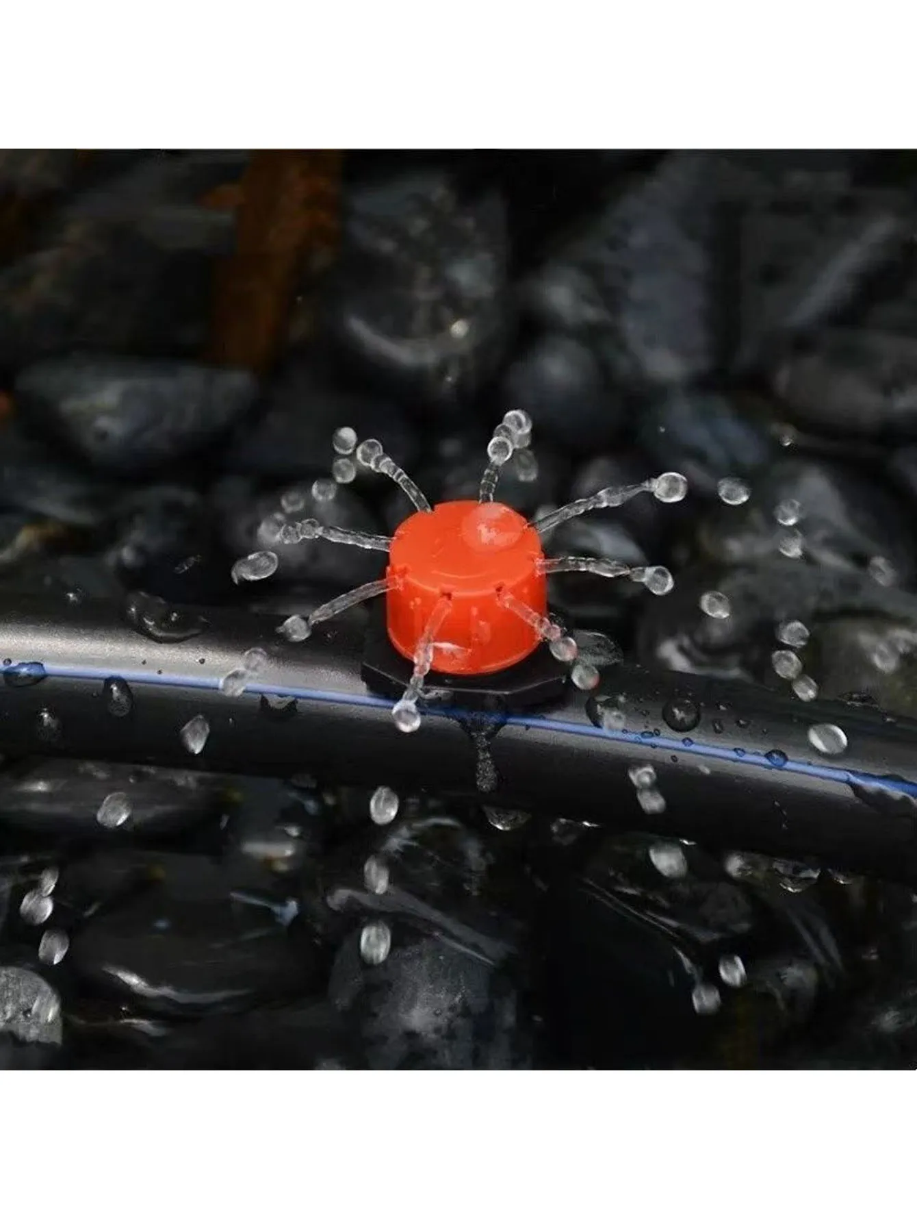 30/90pcs Adjustable 1/4 Inch Drip Emitters. 8-Hole Design, Ideal for Garden, Farm and Fruit Tree Watering Systems.