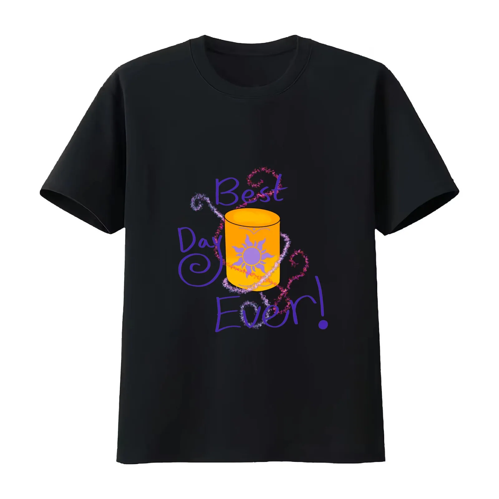 Tangled sticker T-Shirt Summer Casual Cotton Tee Oversized Streetwear Tops Vintage Graphic Print Loose Fit Short Sleeve