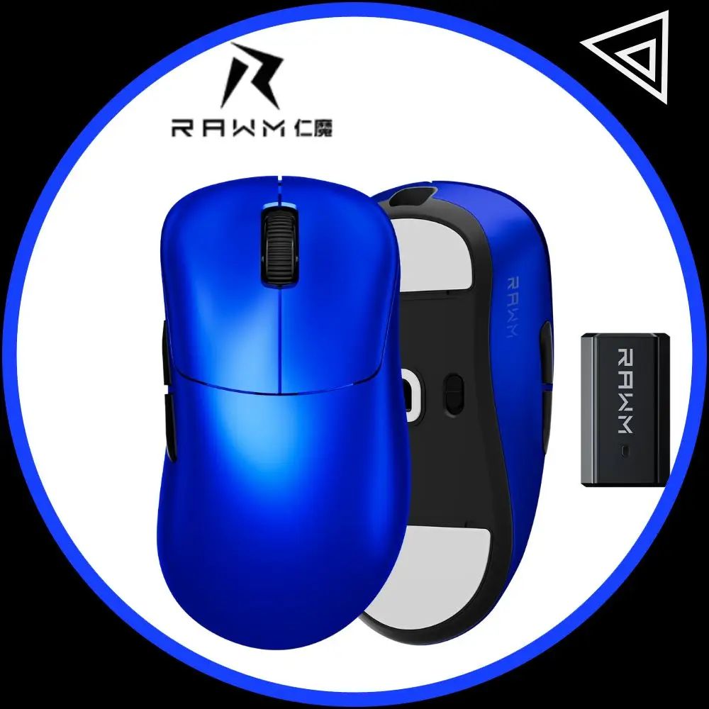 

Rawm Er21Pro Mouse 2-Mode Wired 2.4g 8k Polling Rate Paw3950 Sensor Nordic52840 Lightweight 49g Ergonomic Gaming Mice Gifts