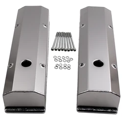 1 Pair Aluminum Rocker Valve Cover For Chevy Chevrolet Small Block SBC 283 305 327 350 400 Valve Covers Aluminum Valve Covers