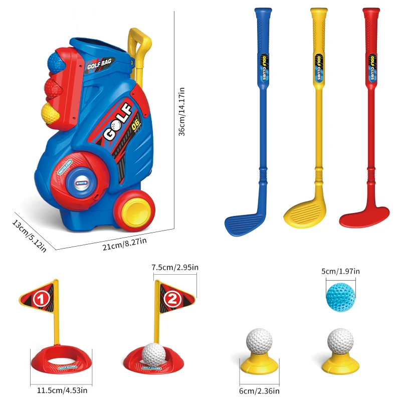 Children's Golf Toy Set Indoor and Outdoor Parent Child Interactive Ball Toys Puzzle Boys and Girls Birthday Gifts