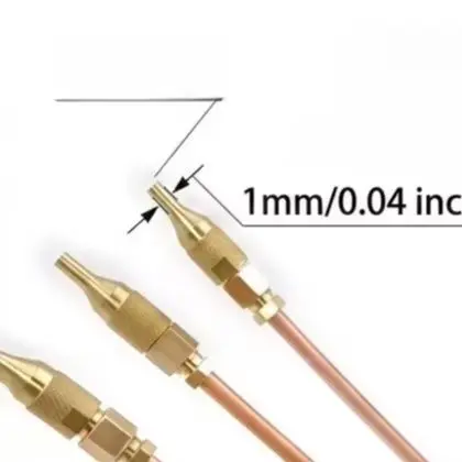 Machine Tool Cooling Spray Nozzle with Thickened Brass Tip 1/2/3mm Orifice Diameter and Flexible 300mm 6x4 Copper Tube