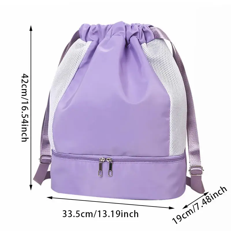 Mochila deportiva con separación en seco y húmedo, mochila de nailon de gran capacidad, bolsa de gimnasio deportiva para viajes al aire libre, suministros de Fitness