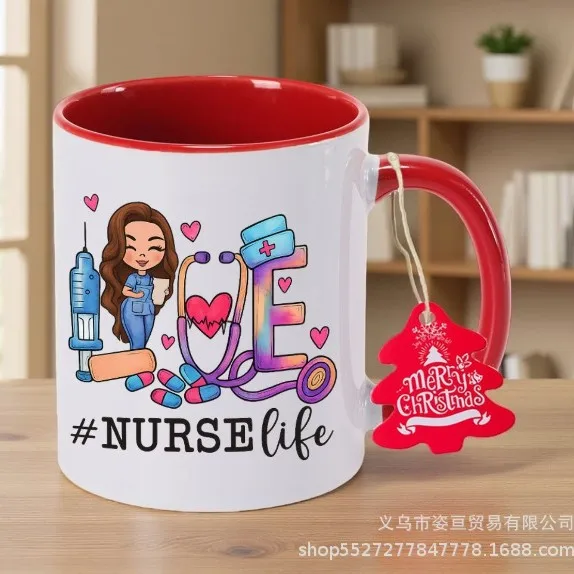 Manufacturer ceramic mug hot-selling inner color mug logo advertising cup corporate gifts coffee cup coffe kawaii cup