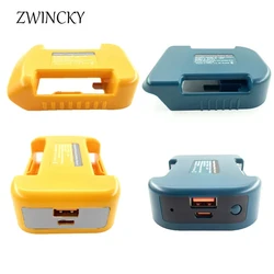 Portable Battery Bracket For Makita/Dewal/Milwaukee,18V 20V Li-Ion Battery Adapter USB Port and 18W Type-C Port Charger Adapter