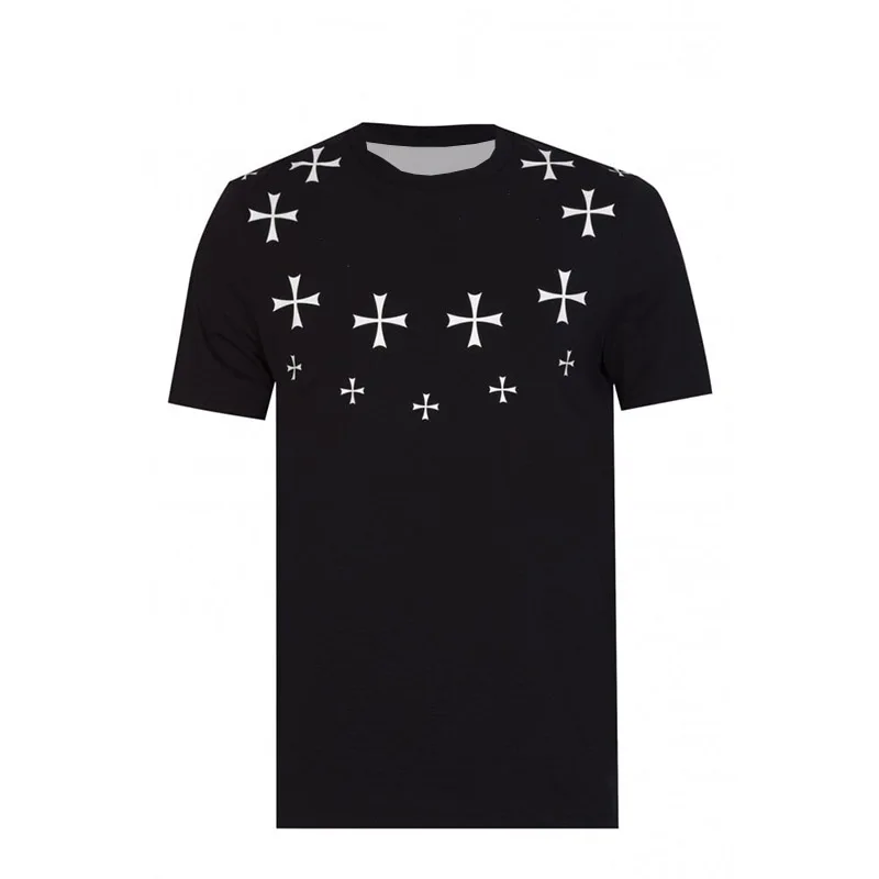 

Summer Men'S And Women'S T-Shirt Round Neck Geometric Print Short Sleeved Daily Commuting Sports Casual Top