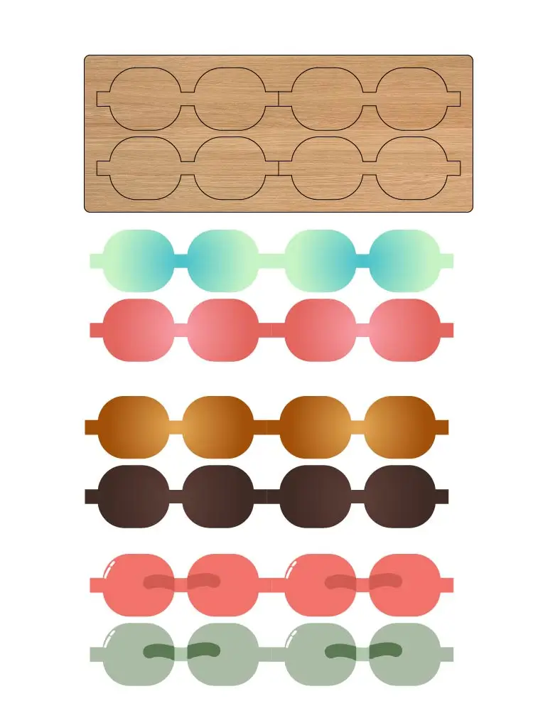 ZYC-545 bowknot Wooden Cutting Mold Suitable for Die-Cutting Machines