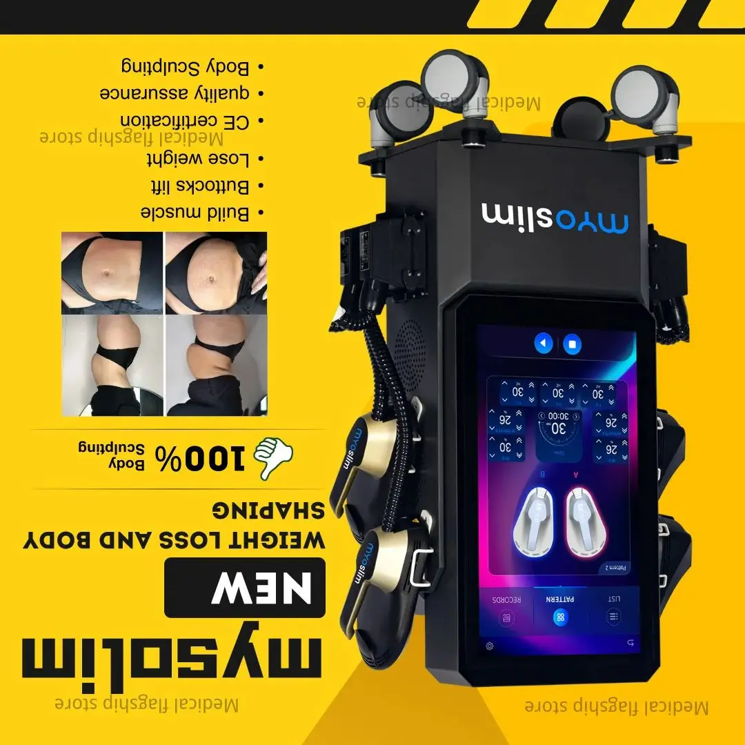 

MYOslim RF: Профессиональный аппарат для коррекции фигуры с высокоинтенсивной электромагнитной вибрацией, стимуляцией мышц и сжигания жира