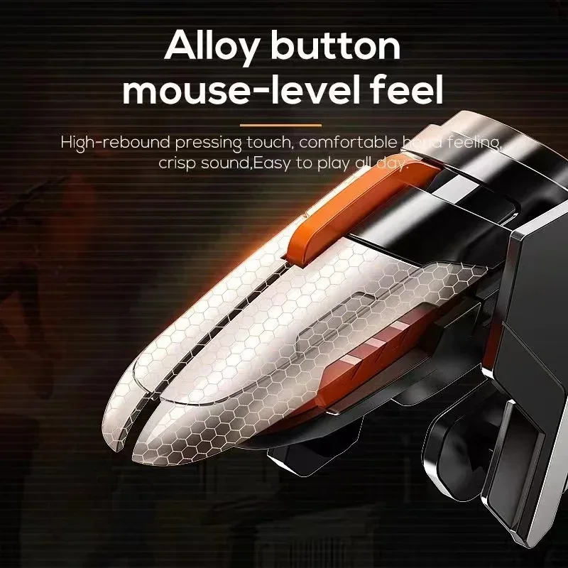 AK06 ใหม่หกนิ้วโทรศัพท์มือถือเกมคอนโทรลเลอร์สําหรับPUBG AimยิงGaming Trigger L1R1 ปุ่มสําหรับIPhone Android gamepad