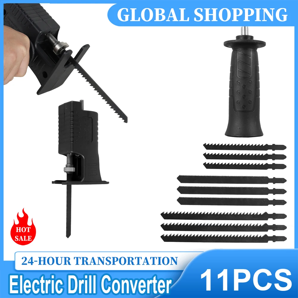

Electric Drill Modified Electric Saw, Portable Reciprocating Saw Adapter, Saw Blade Woodworking Cutting Tool Hand Metal Cutter