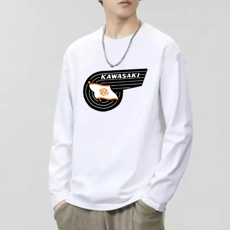 

2025 Kawasaki 3D Printed Long Sleeved T-shirt, Off-road Motorcycle, Bicycle Riding Shirt, Breathable Quick Drying Riding Top