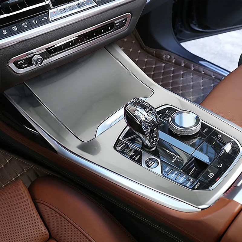 

For BMW X5 G05 2019-2022 LHD Car Console Gear Shift Panel Frame Decoration Trim Stainless Steel Stickers Interior Accessories