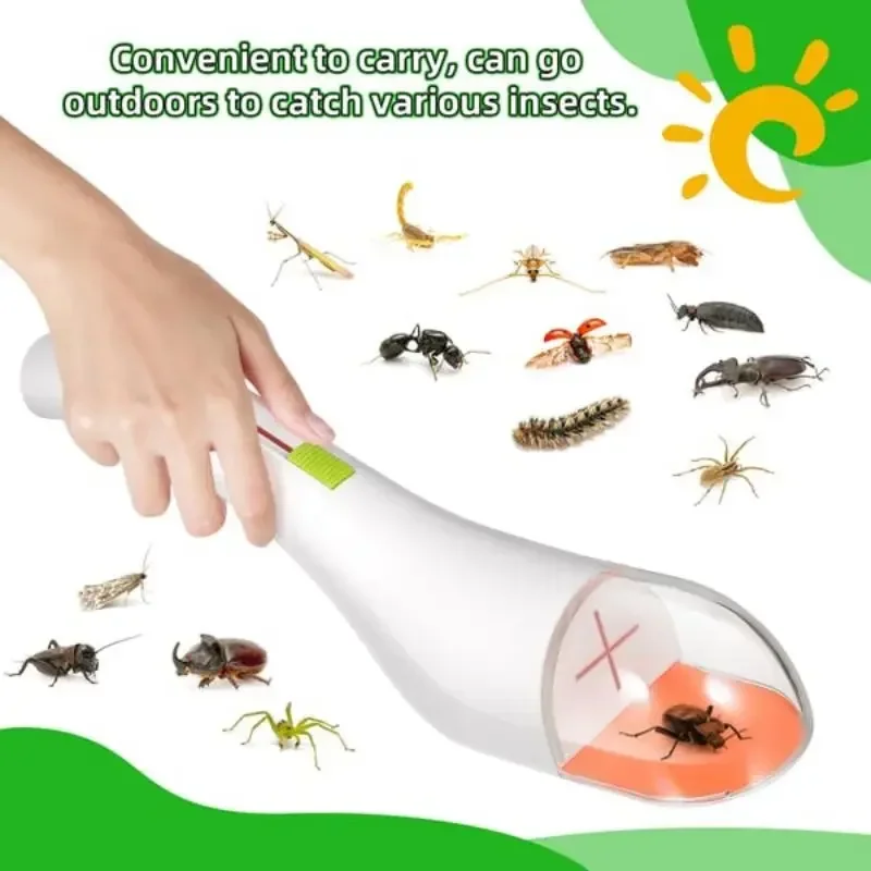 

Portable Transparent Insect Catcher Quick-Release Insect Catching Tool Push Type Insect Observer For Outdoor Exploration